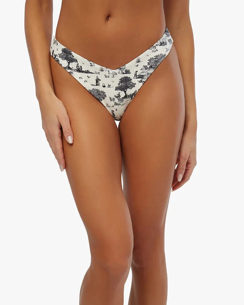 Delilah Cottage Toile Bikini Bottom sold by WeWoreWhat