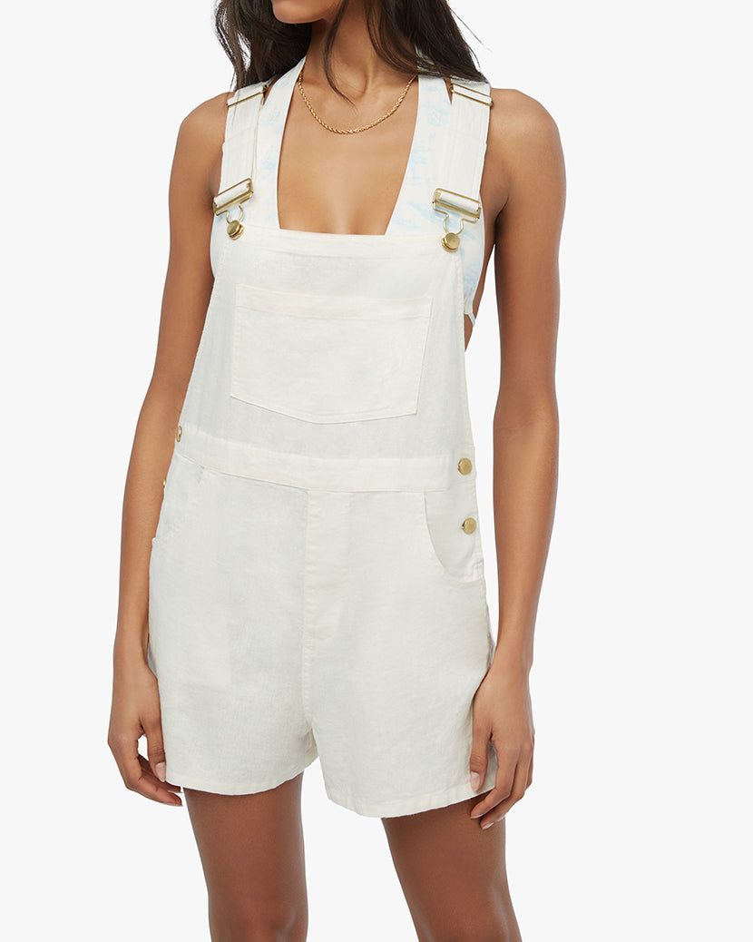 Basic Linen Short Overalls sold by WeWoreWhat