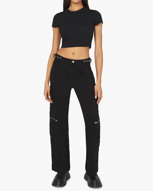 Utility Stretch Twill Denim Straight Jean sold by WeWoreWhat
