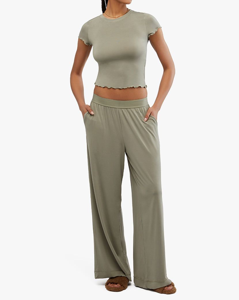 Wide Leg Modal Jersey Pant sold by WeWoreWhat product image thumbnail 3