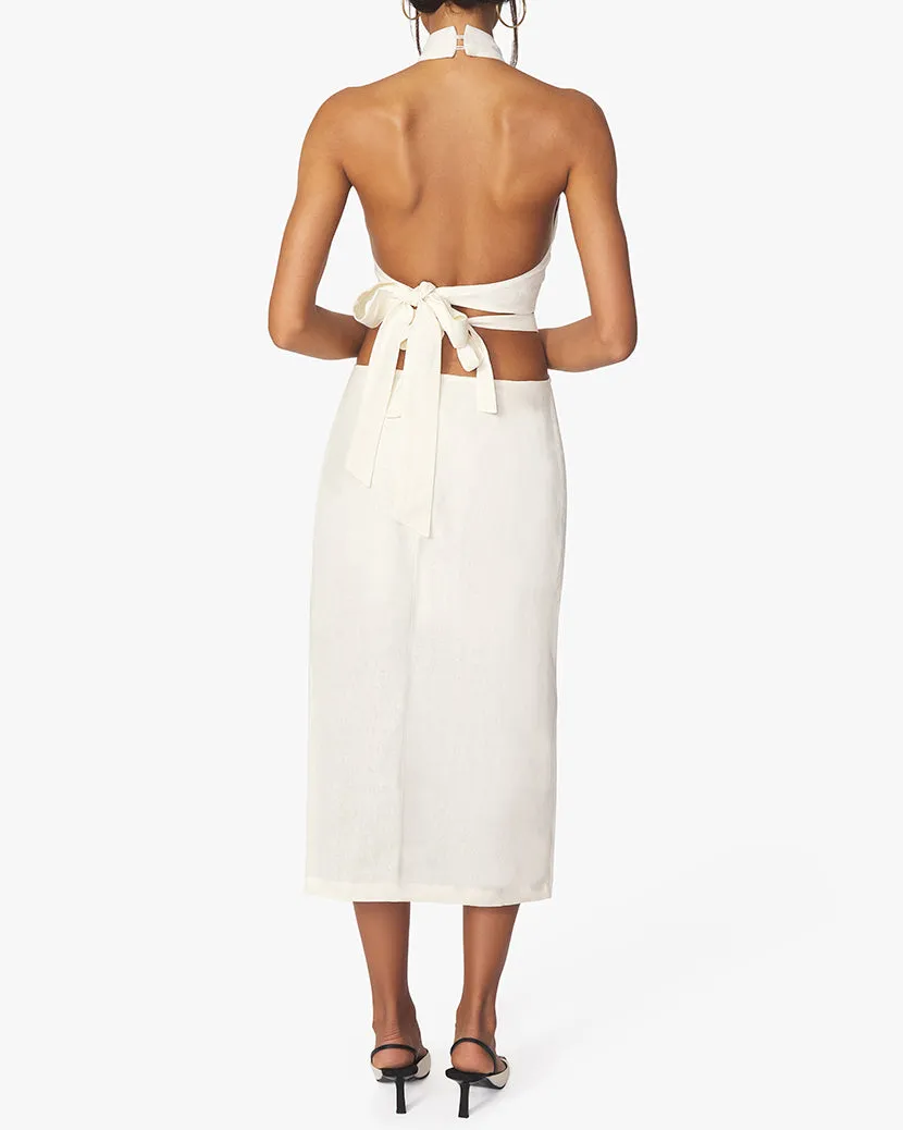 Halter Linen Blend Top sold by WeWoreWhat product image thumbnail 5