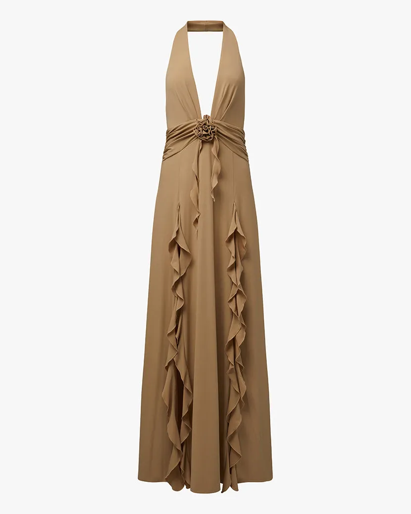 Halter Ruffle Maxi Dress sold by WeWoreWhat product image thumbnail 2