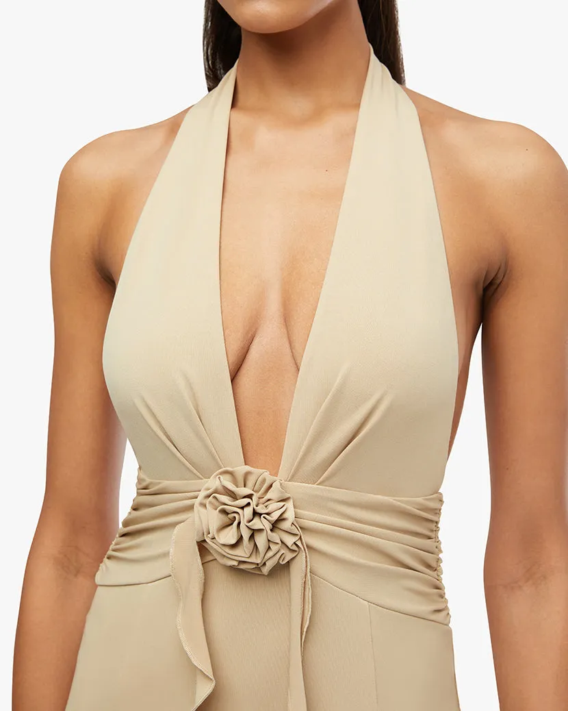 Halter Ruffle Maxi Dress sold by WeWoreWhat product image thumbnail 4