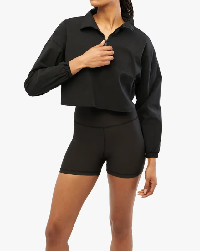 Cropped Nylon Quarter Zip sold by WeWoreWhat