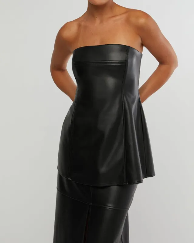 Vegan Leather Strapless Top sold by WeWoreWhat
