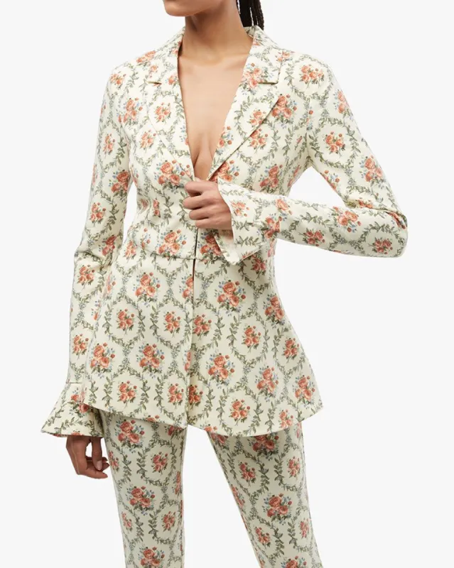Peplum Victorian Floral Blazer sold by WeWoreWhat