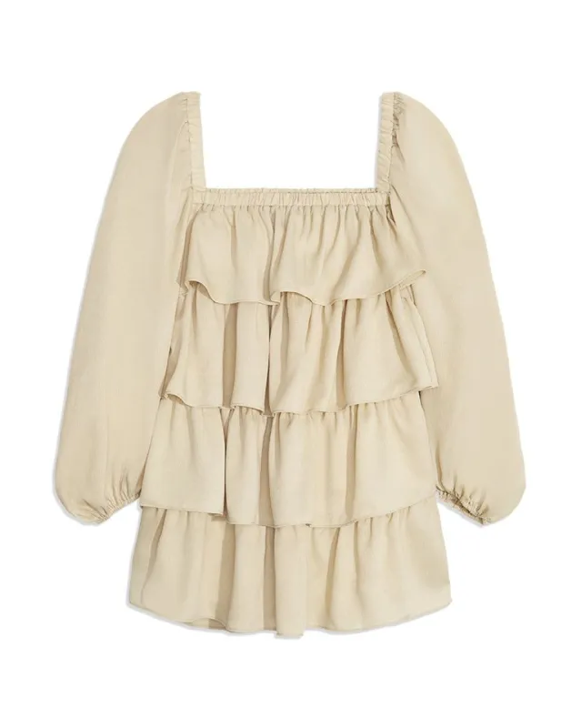 Tiered Crinkle Chiffon Mini Dress sold by WeWoreWhat