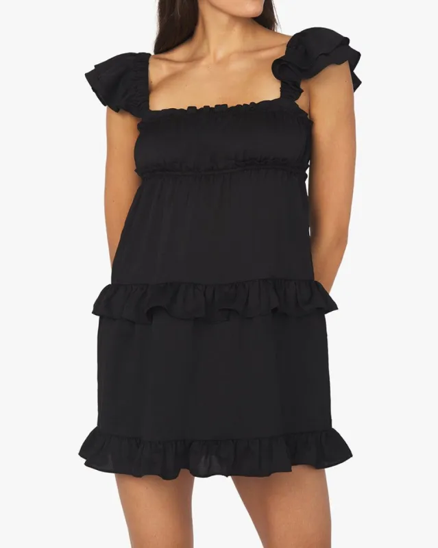 Flirty Crinkle Chiffon Ruffle Dress sold by WeWoreWhat