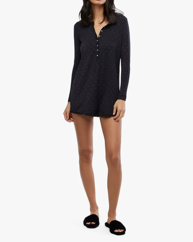 Boxy Henley Romper sold by WeWoreWhat