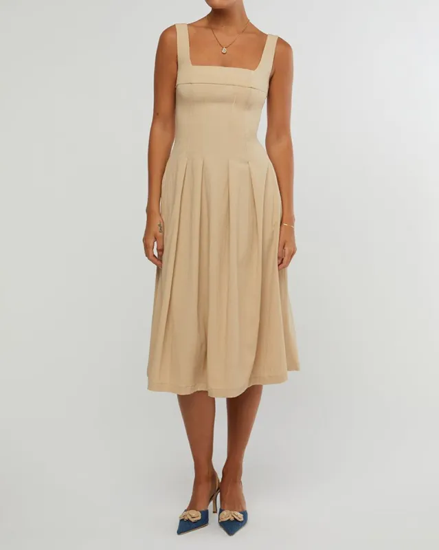 Corset Pleated Midi Dress sold by WeWoreWhat