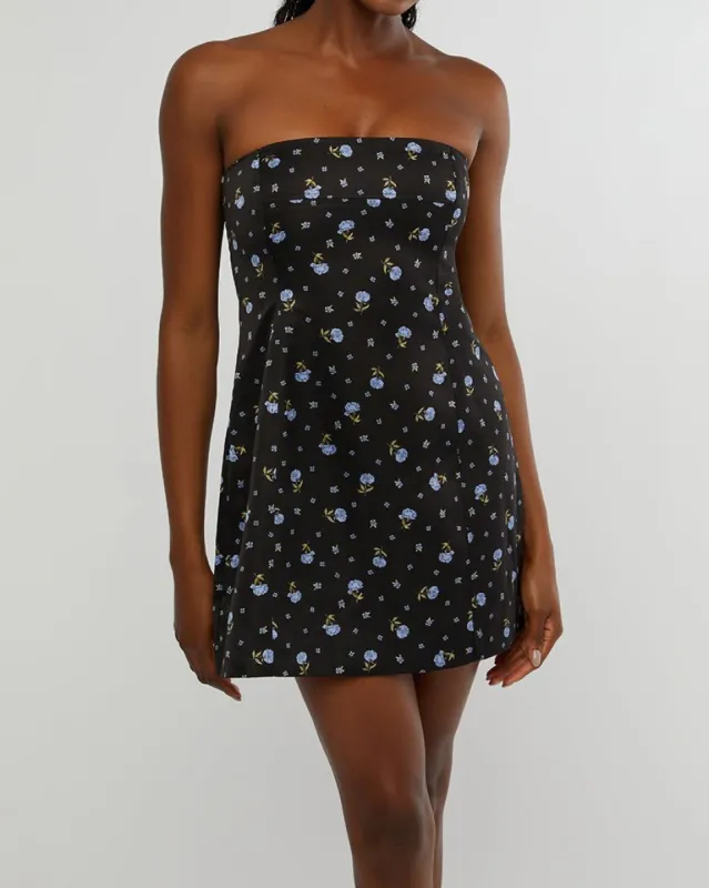 Strapless Peplum Ditsy Floral Mini Dress sold by WeWoreWhat