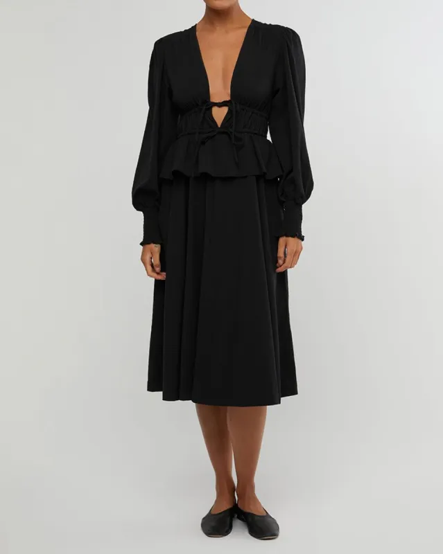 Poplin Peplum Midi Dress sold by WeWoreWhat