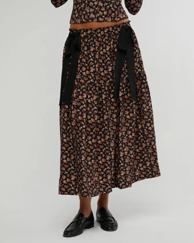 Pull On Poplin Baby Floral Midi Skirt sold by WeWoreWhat