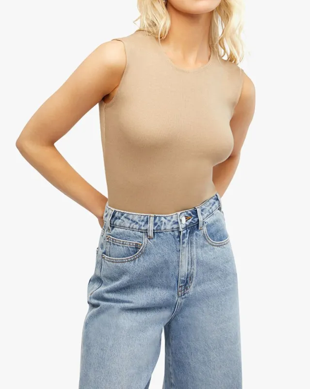 Muscle Tank Rayon Rib Bodysuit sold by WeWoreWhat