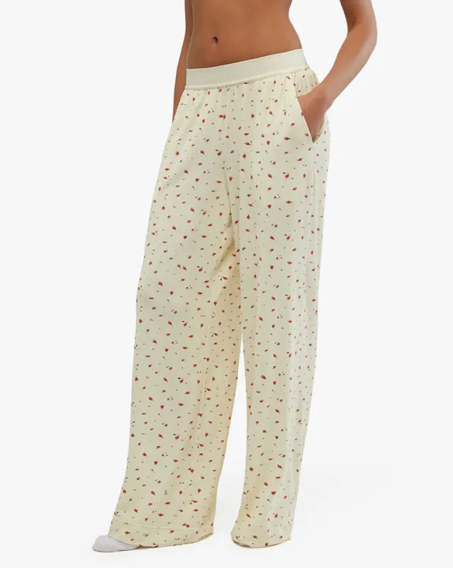 Wide Leg Modal Ditsy Roses Jersey Pant sold by WeWoreWhat
