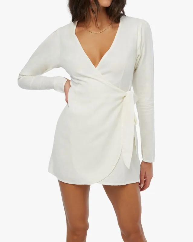 Linen Wrap Dress sold by WeWoreWhat