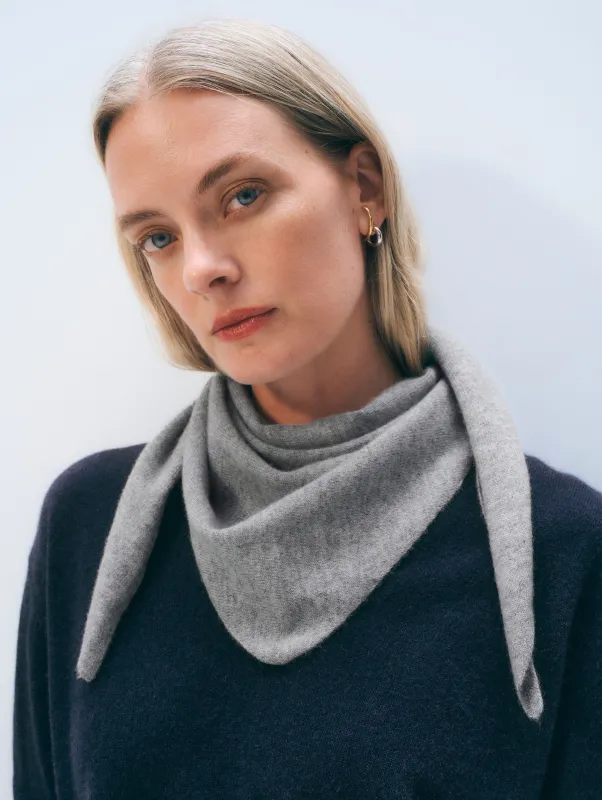 Cashmere Neckerchief | Grey Heather made by White + Warren