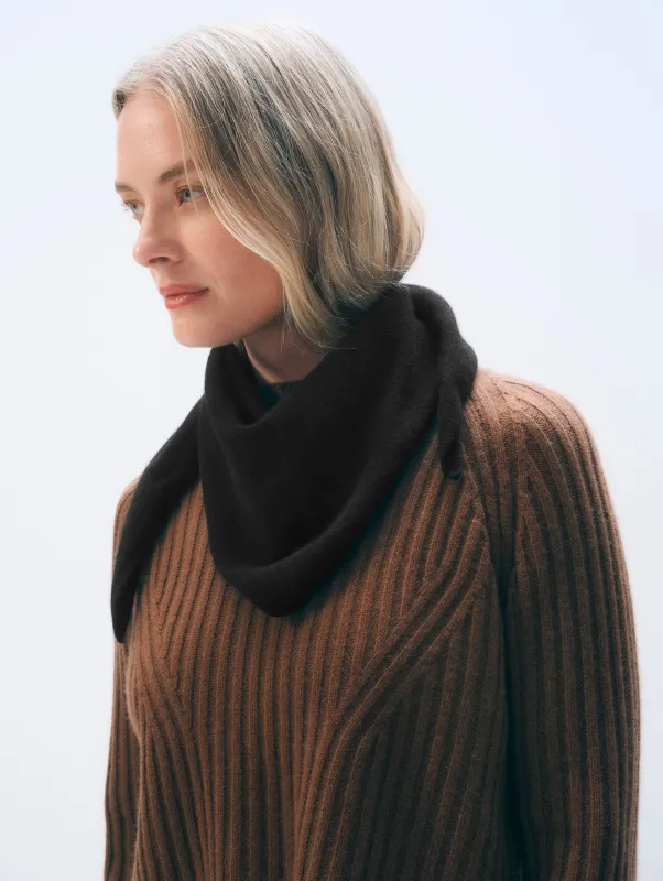 Cashmere Neckerchief | Black made by White + Warren