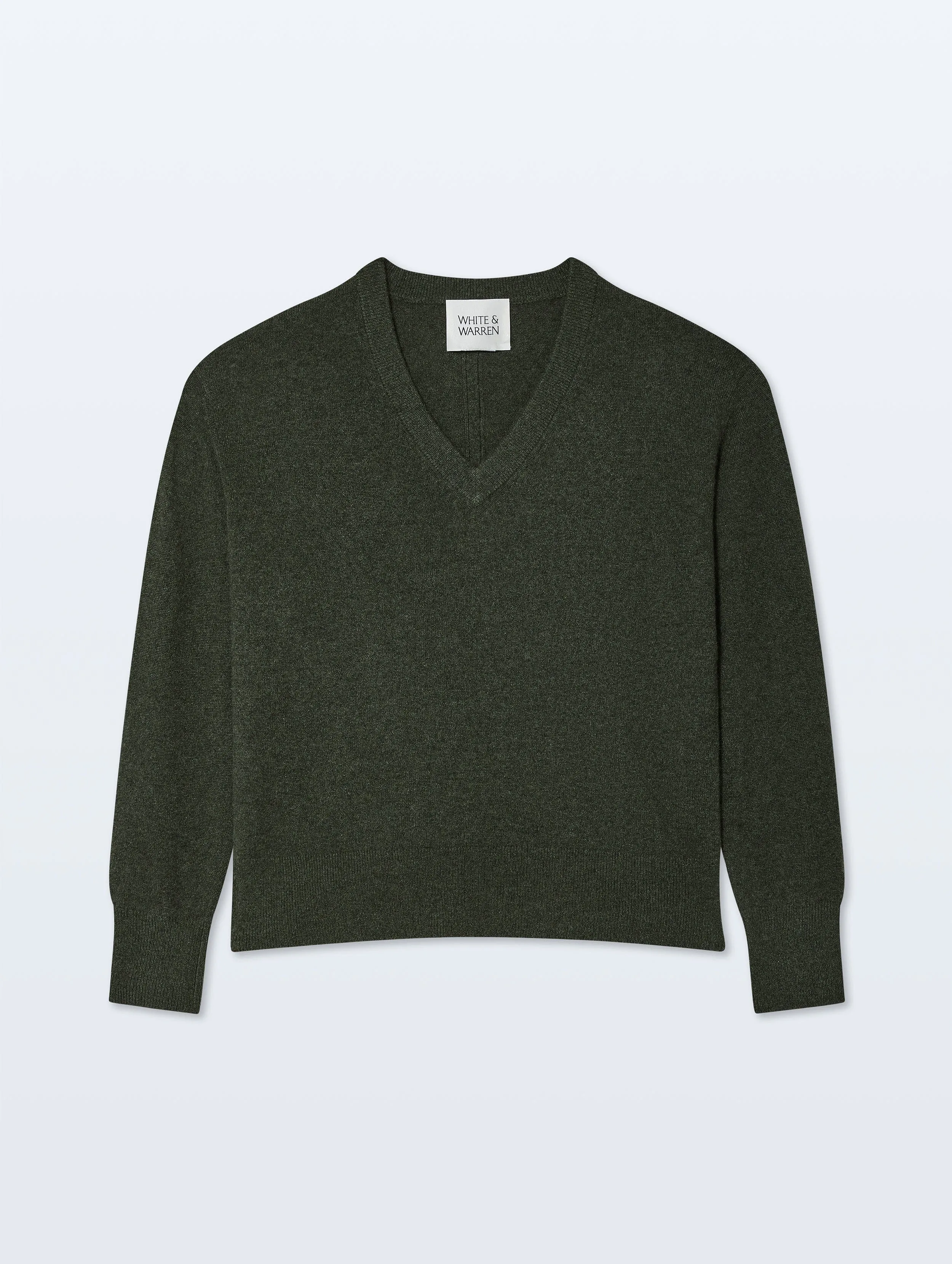 Cashmere V Neck | Thyme Heather sold by White + Warren product image thumbnail 4
