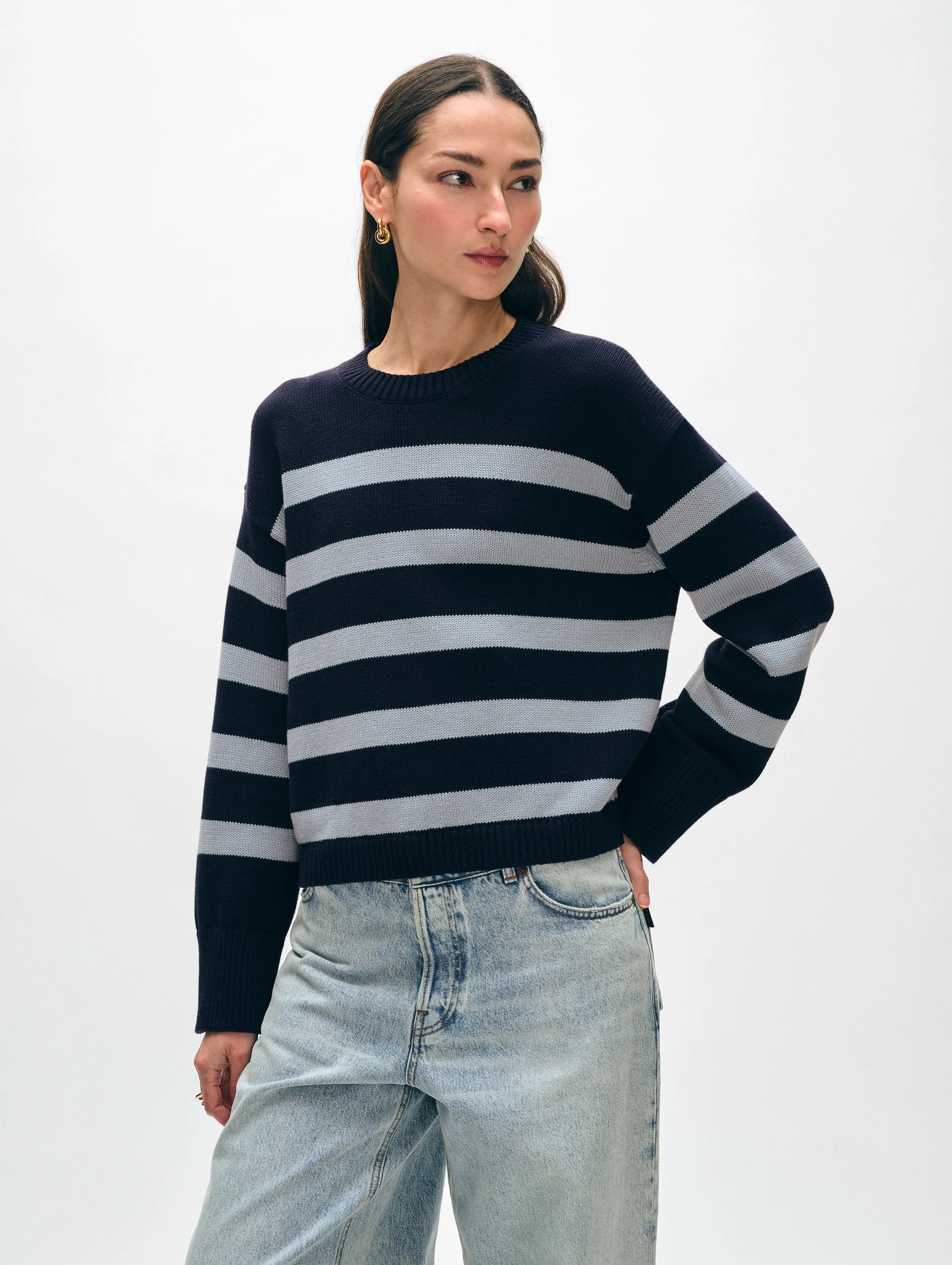 Cotton Easy Crewneck sold by White + Warren product image thumbnail 2