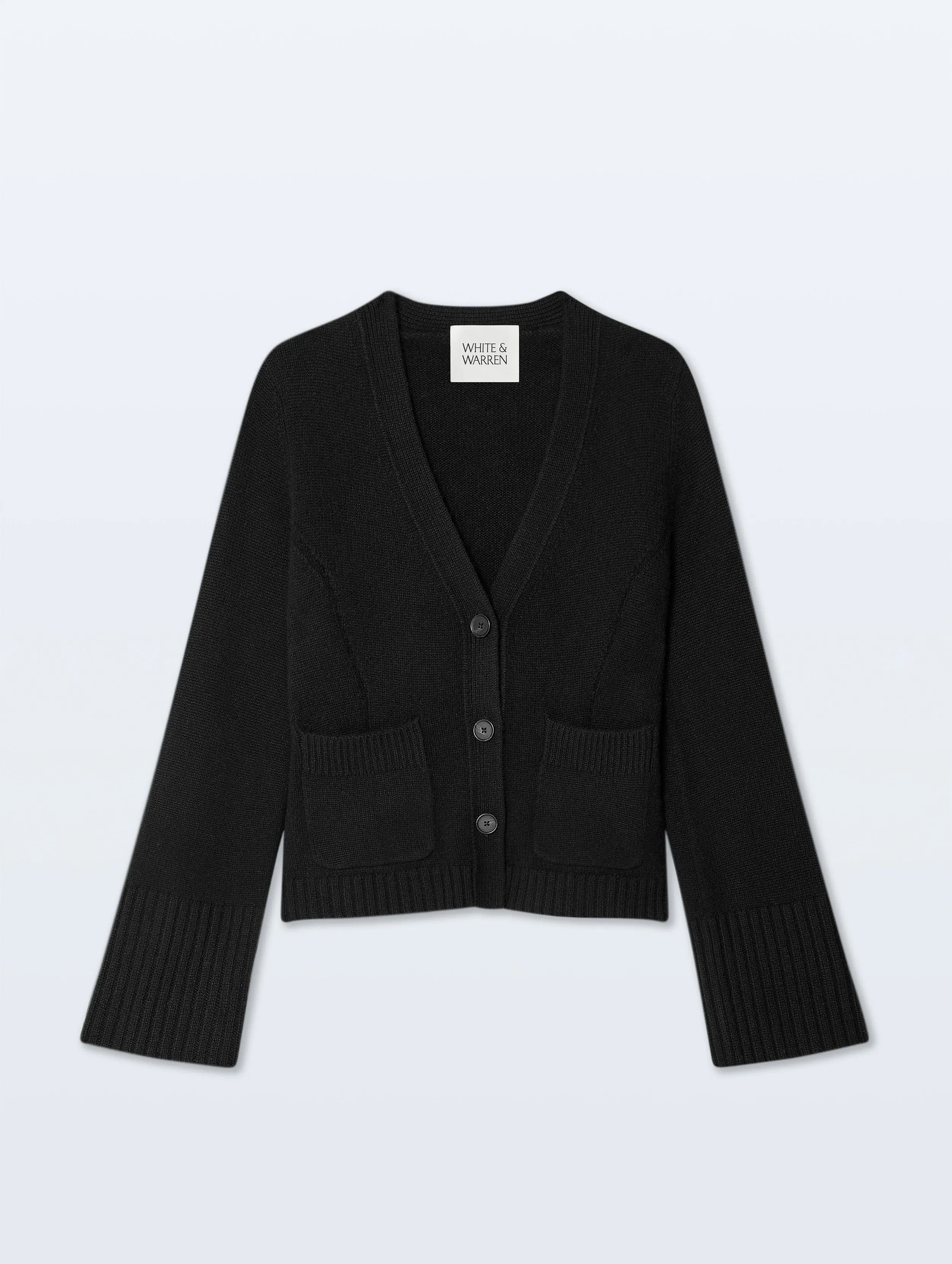 Cashmere Luxe Waisted Cardigan | Black sold by White + Warren product image thumbnail 4