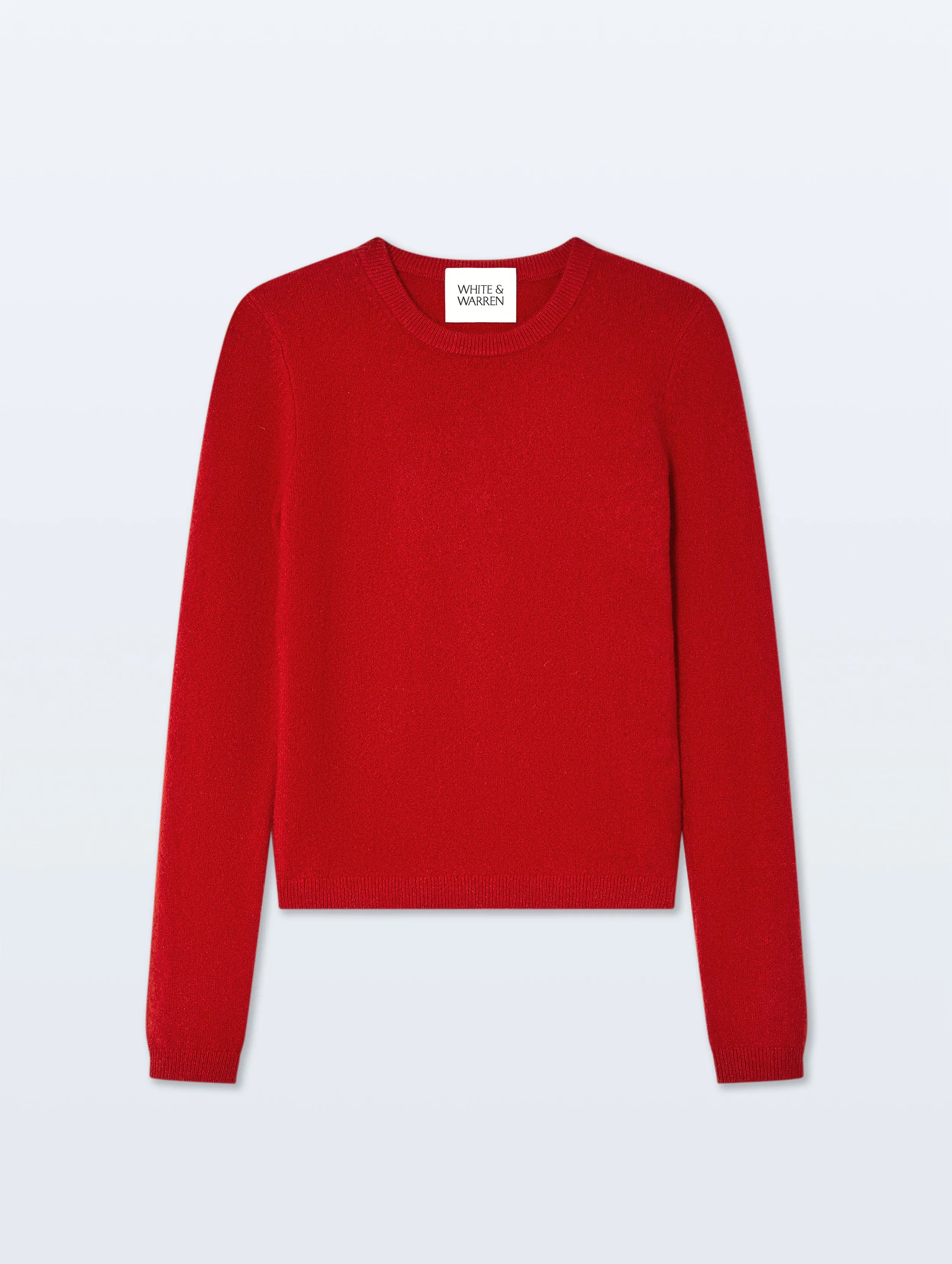 Cashmere Slim Stretch Crewneck | Deep Crimson sold by White + Warren product image thumbnail 4
