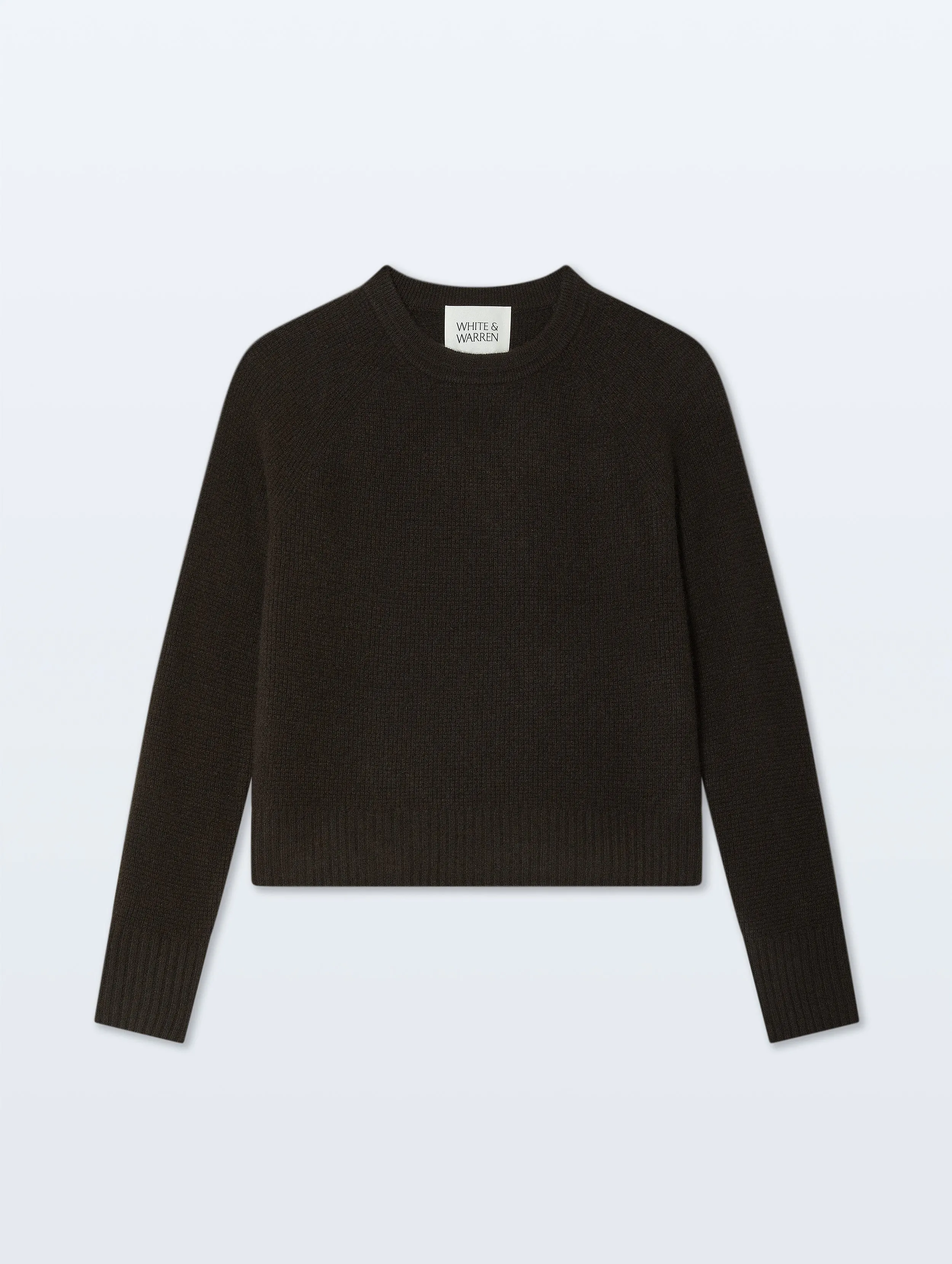Cashmere Waffle Sweatshirt | Dark Umber sold by White + Warren product image thumbnail 4