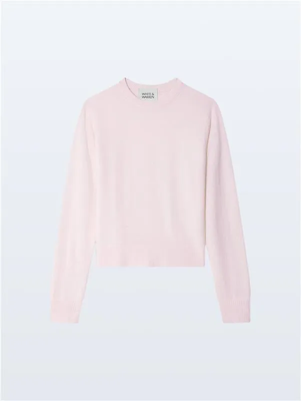 Cashmere Crewneck | Pink Sand sold by White + Warren