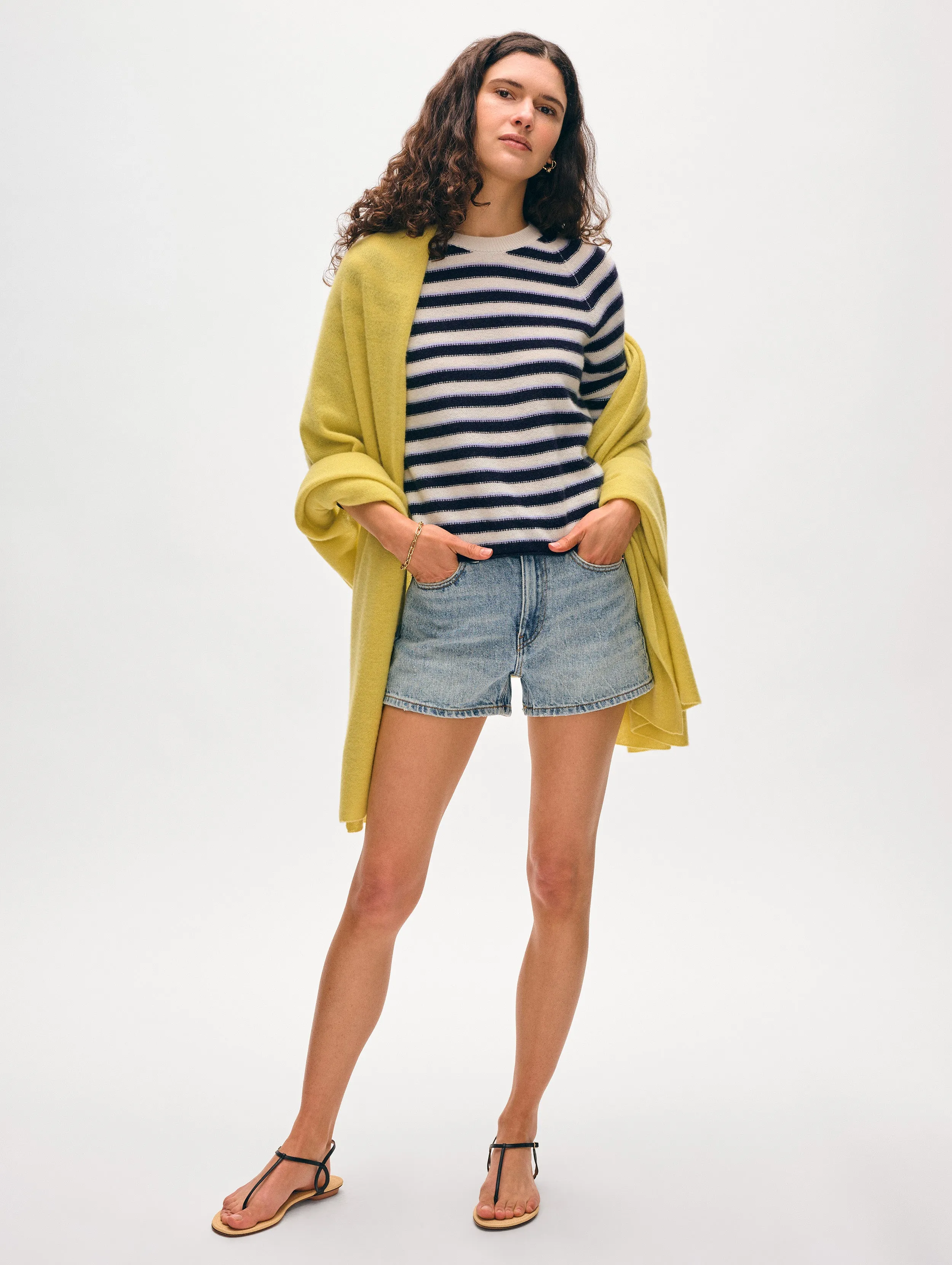 Cashmere Travel Wrap | Yellow Sunbeam sold by White + Warren product image thumbnail 2