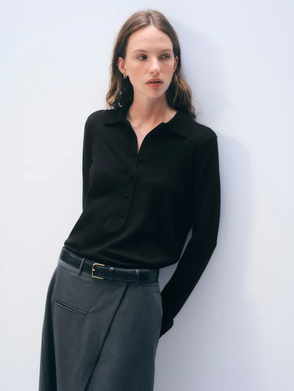 Superfine Merino Polo sold by White + Warren