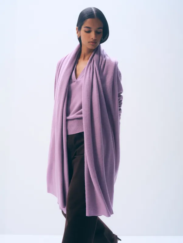 Cashmere Travel Wrap | Soft Plum sold by White + Warren