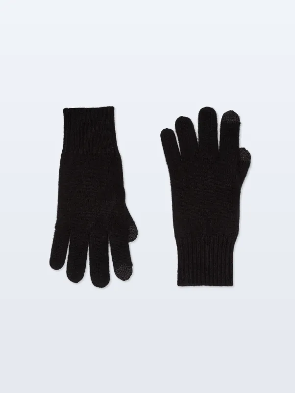 Cashmere Texting Gloves | Black sold by White + Warren