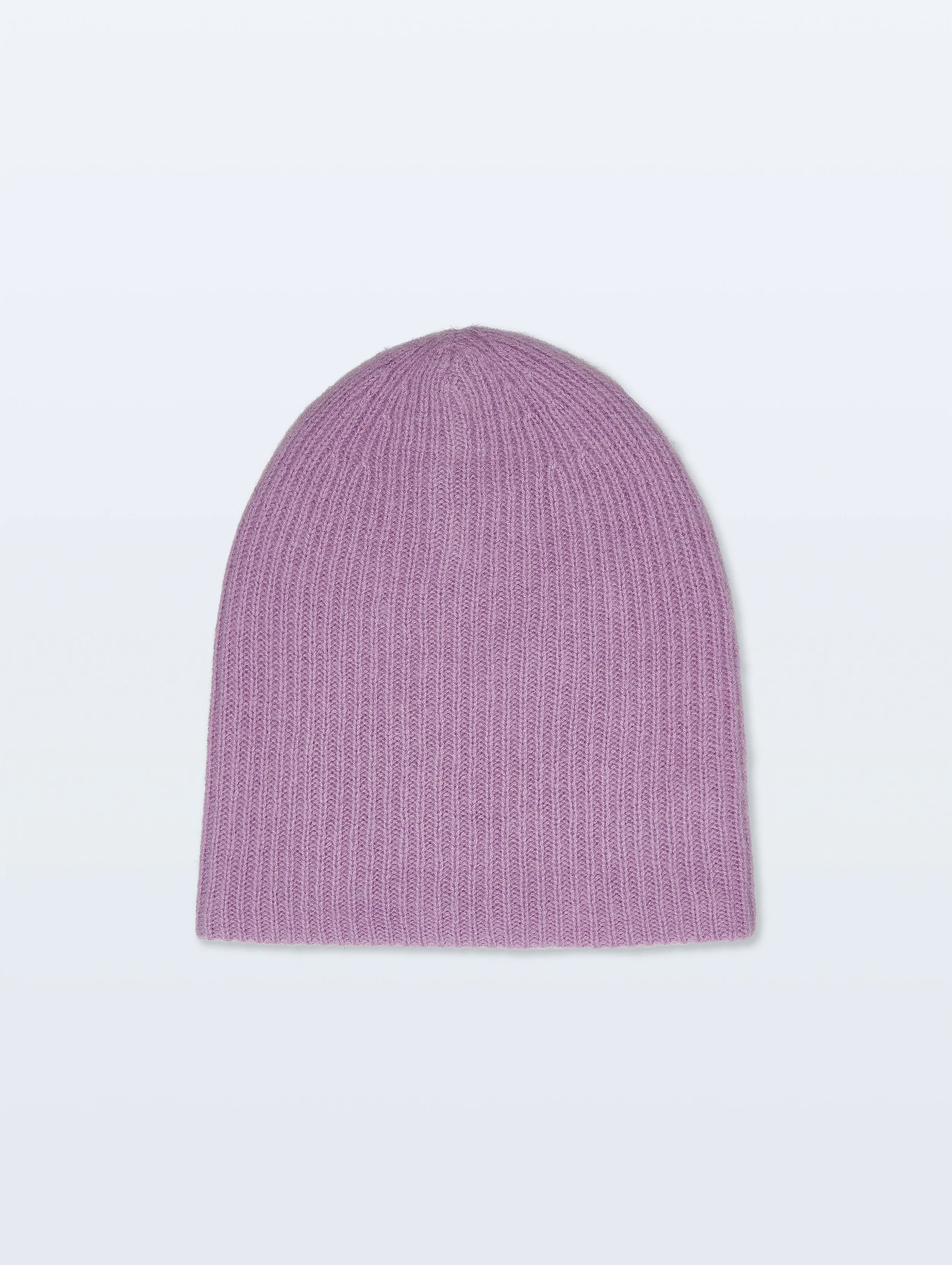 Cashmere Ribbed Beanie | Soft Plum sold by White + Warren product image thumbnail 2