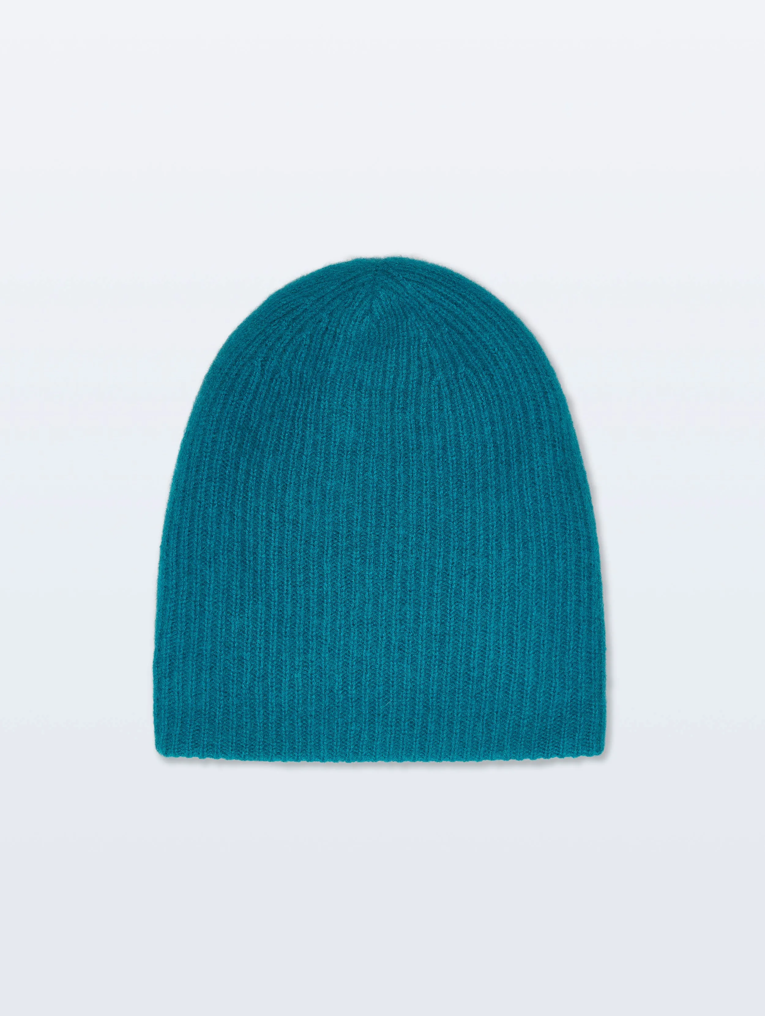 Cashmere Ribbed Beanie | Deep Water Teal sold by White + Warren product image thumbnail 2
