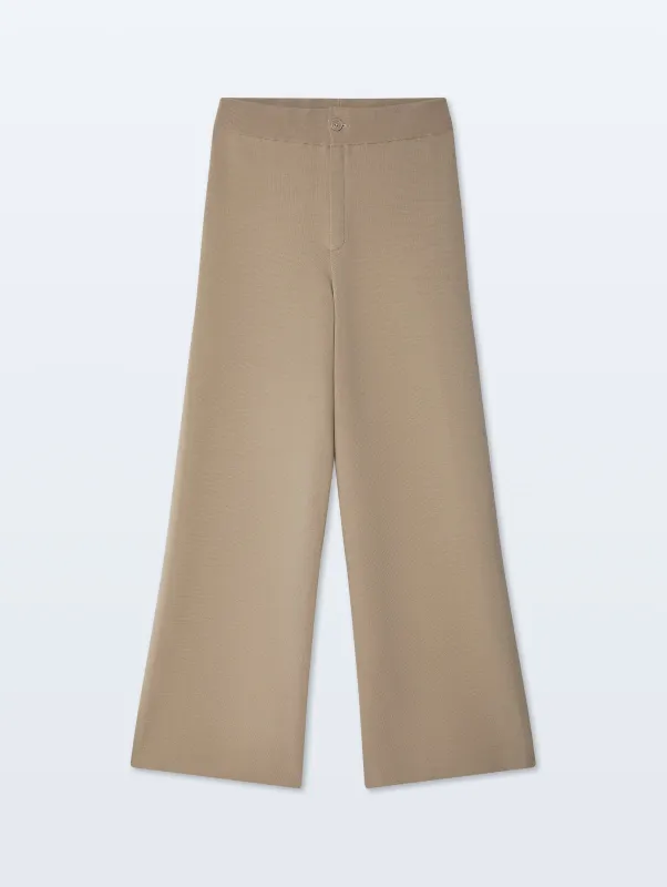 Superfine Organic Cotton Waisted Pant | Toasted Almond sold by White + Warren