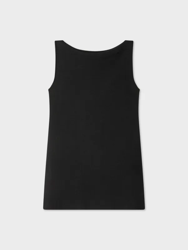 Superfine Cotton Sleeveless Top | Black sold by White + Warren