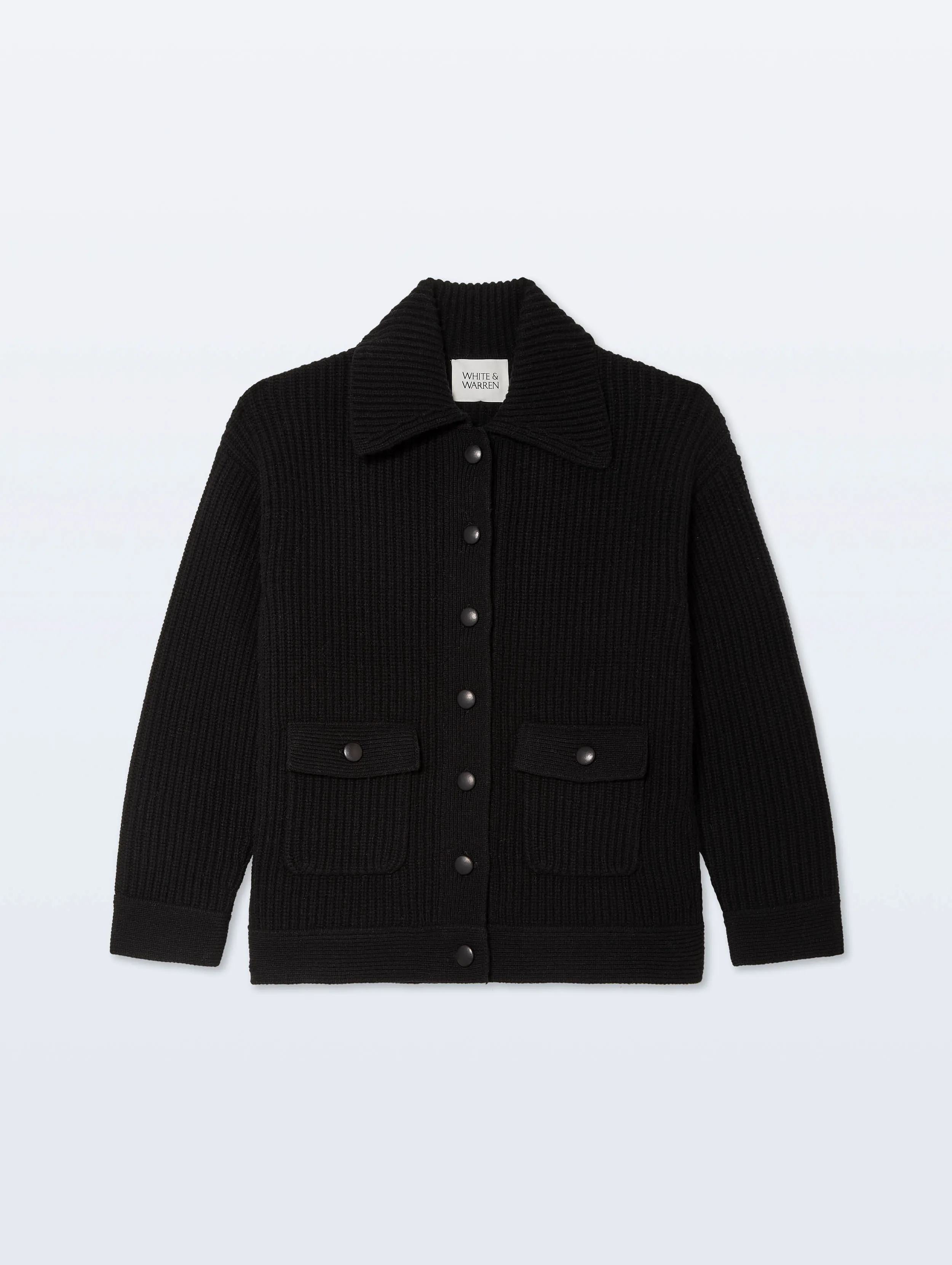Merino Fisherman Jacket | Black sold by White + Warren product image thumbnail 4