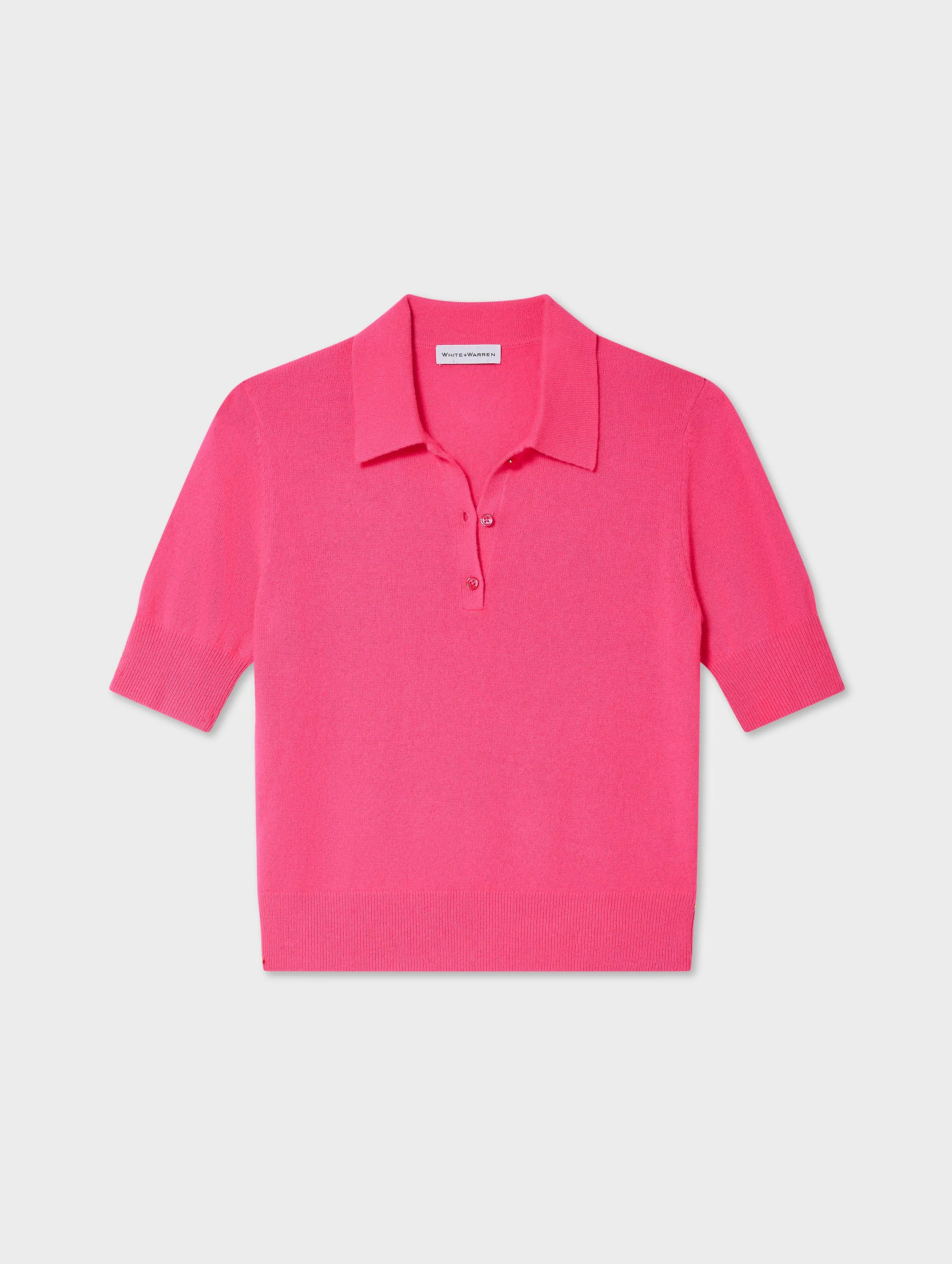 Cashmere Polo Top sold by White + Warren product image thumbnail 2
