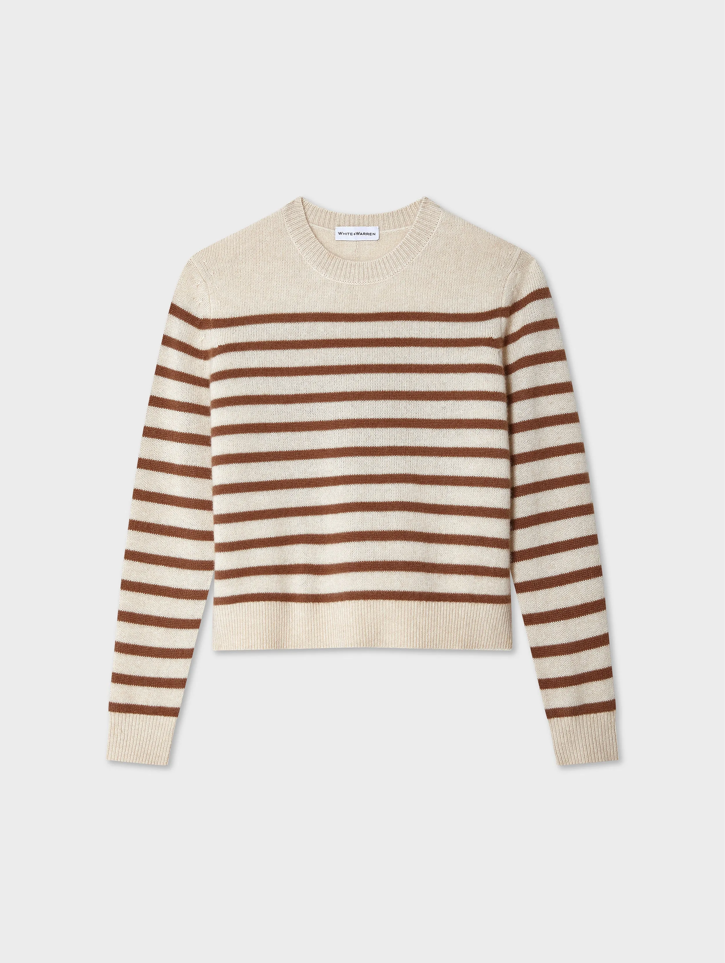 Cashmere Multi Striped Crewneck sold by White + Warren product image thumbnail 2