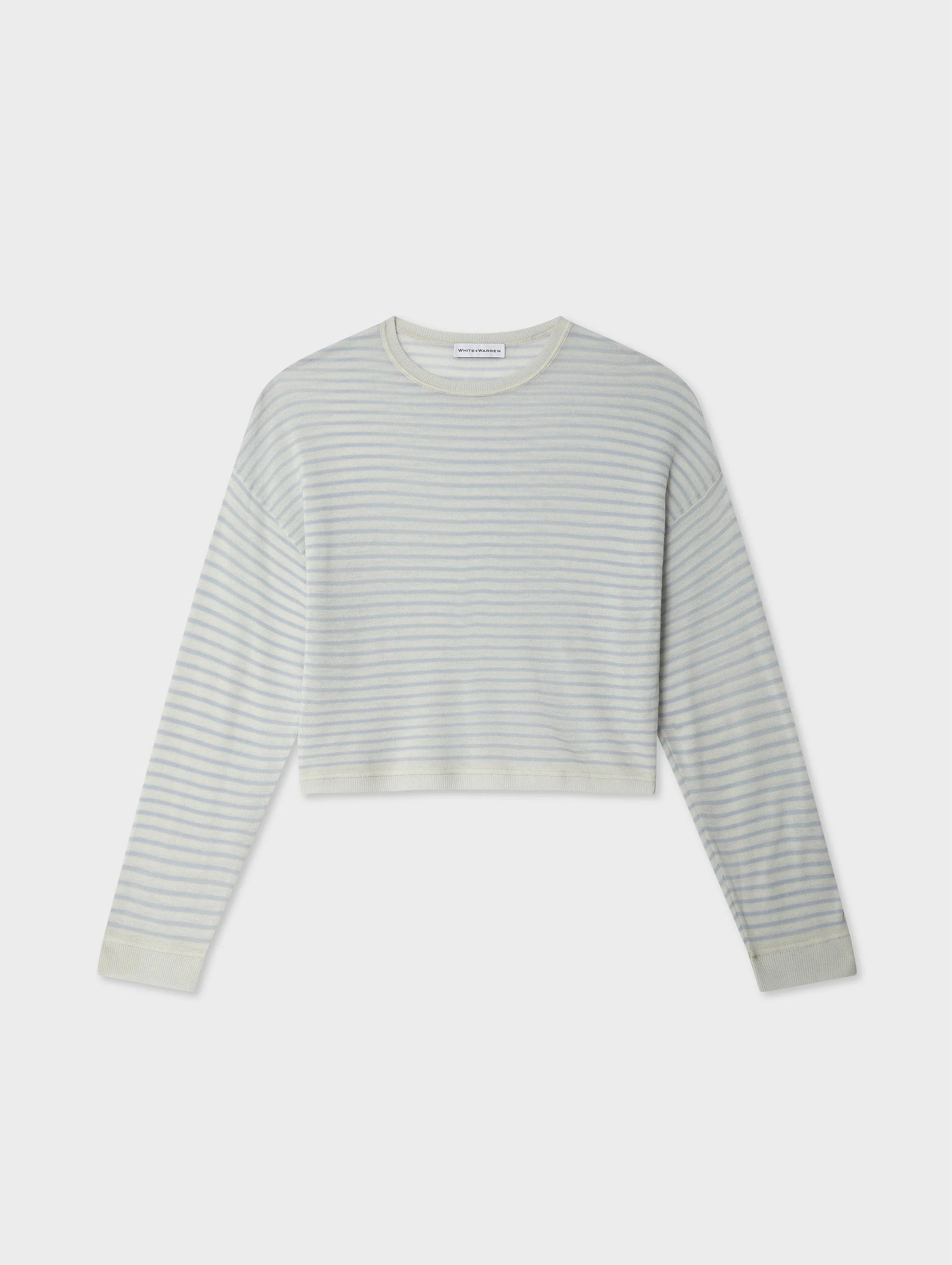 Superfine Cashmere Striped Sweatshirt sold by White + Warren product image thumbnail 2