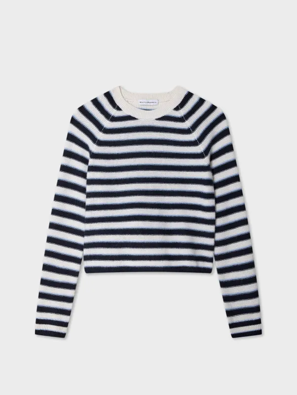 Cashmere Striped Sweatshirt sold by White + Warren