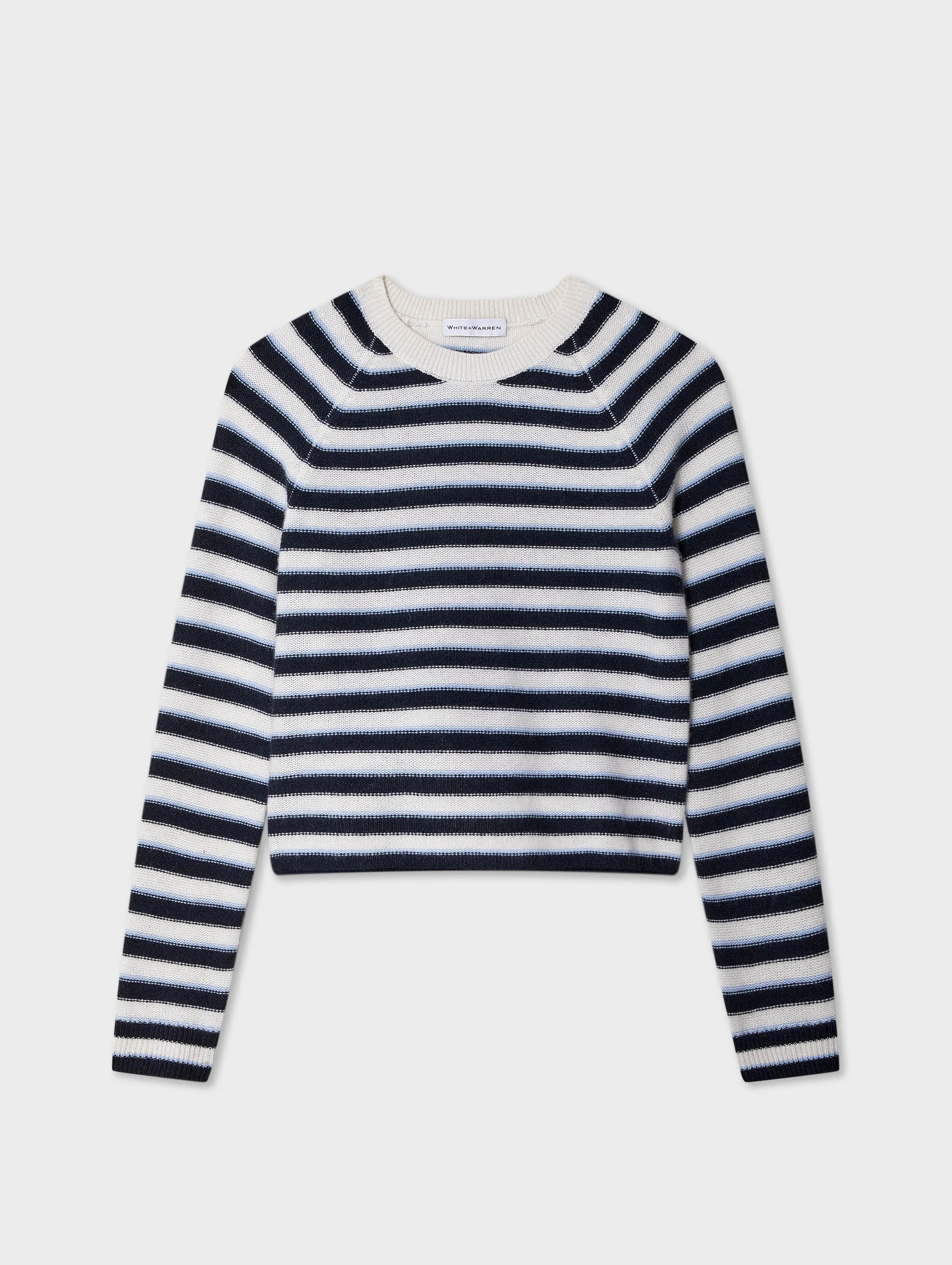 Cashmere Striped Sweatshirt sold by White + Warren