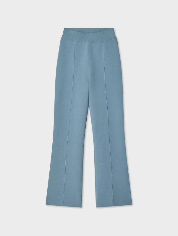 Superfine Organic Cotton Kick Flare Pant | Stone Blue sold by White + Warren