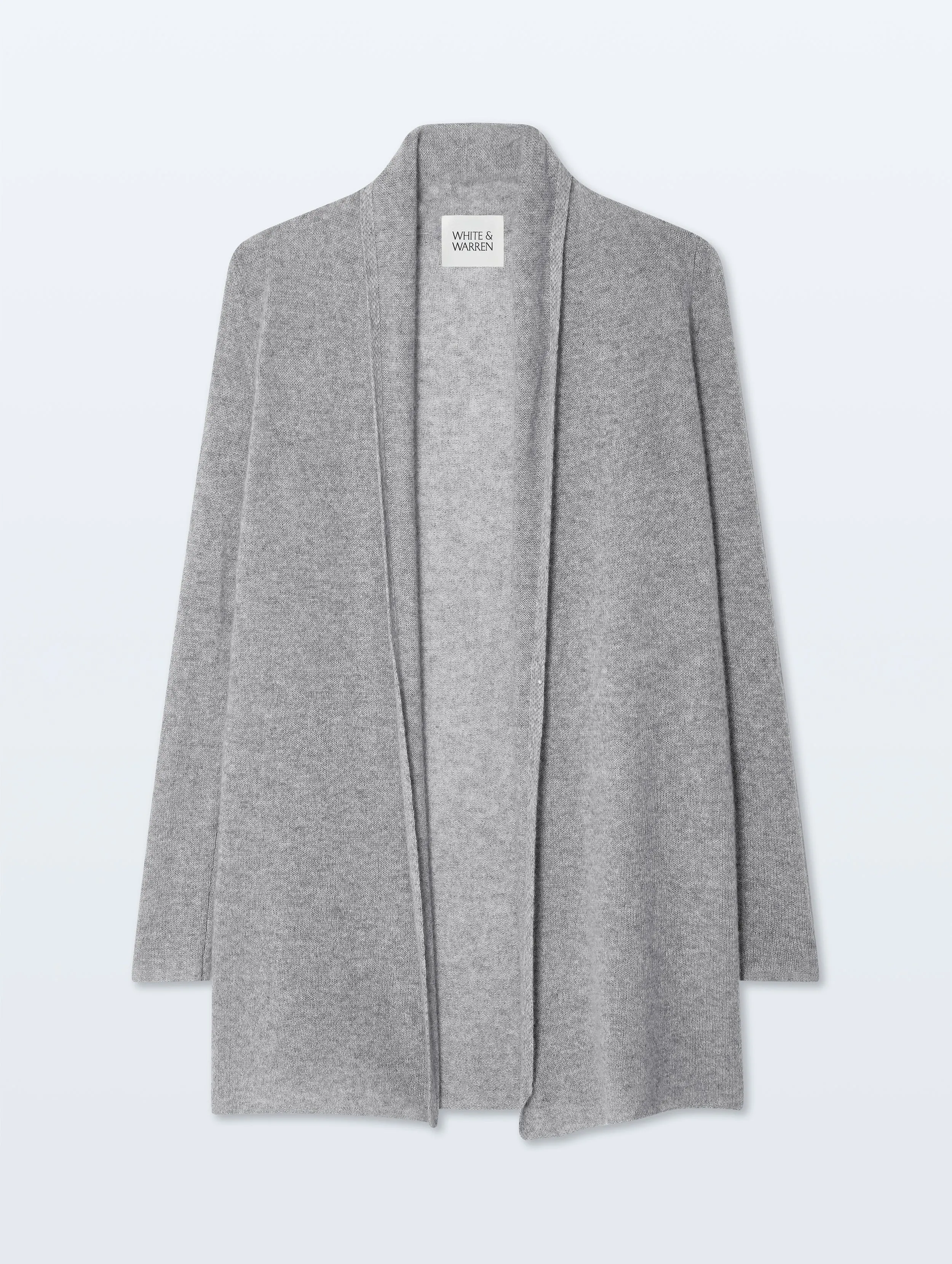 Cashmere Trapeze Cardigan | Grey Heather sold by White + Warren product image thumbnail 4