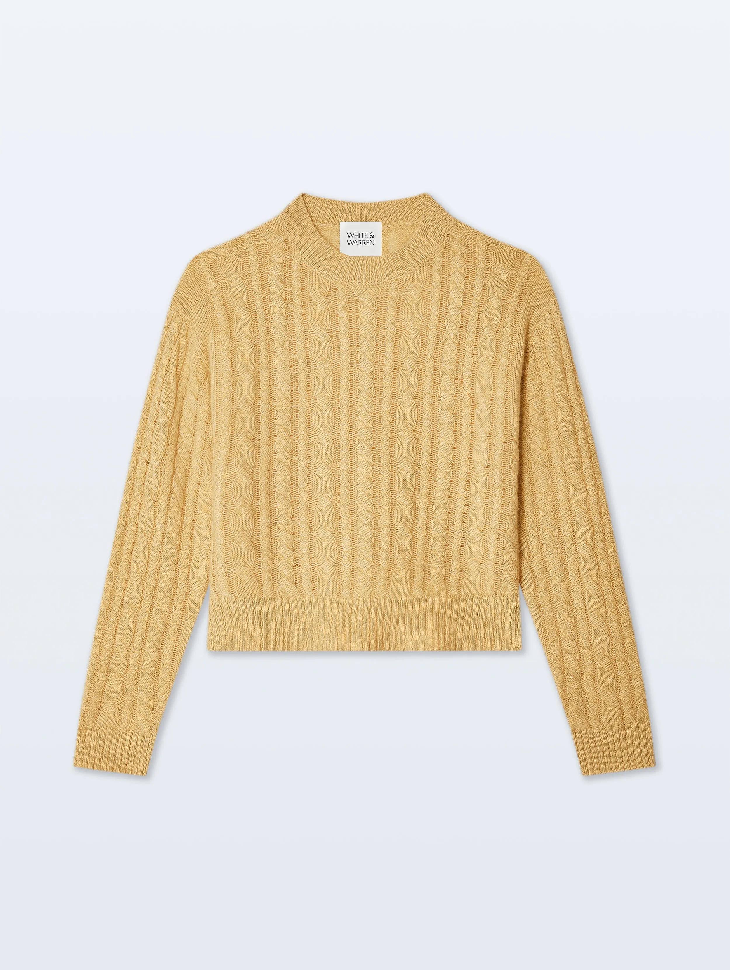 Cashmere Mixed Cable Crewneck sold by White + Warren product image thumbnail 3