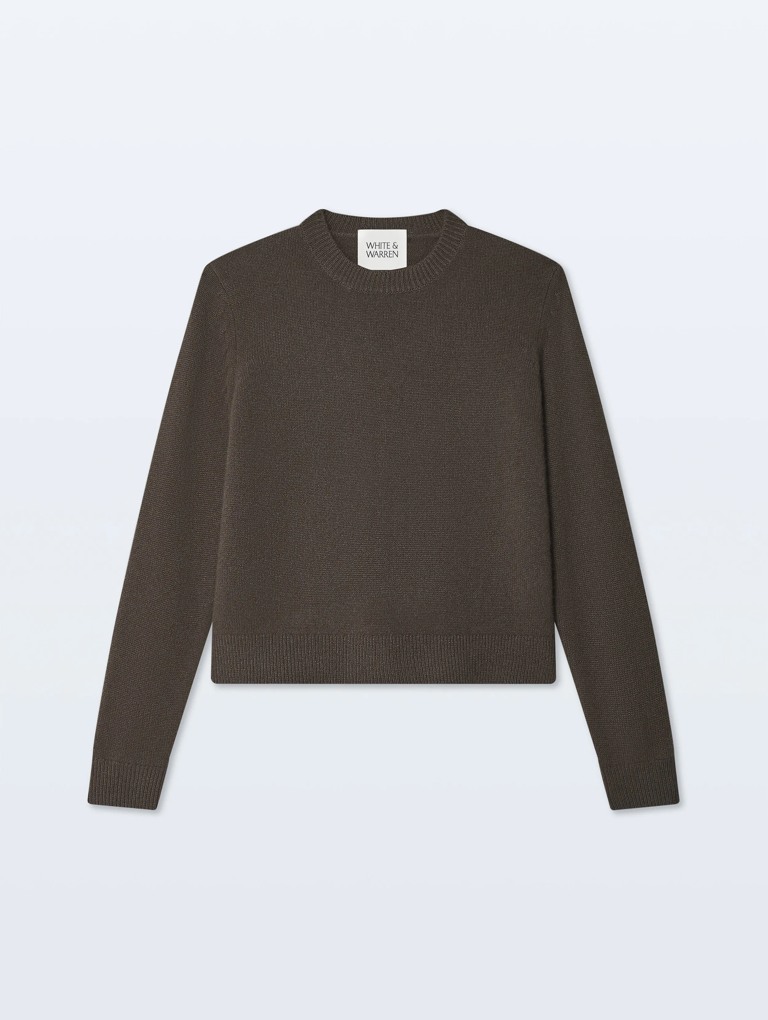 Cashmere Ribbed Trim Crewneck sold by White + Warren product image thumbnail 3