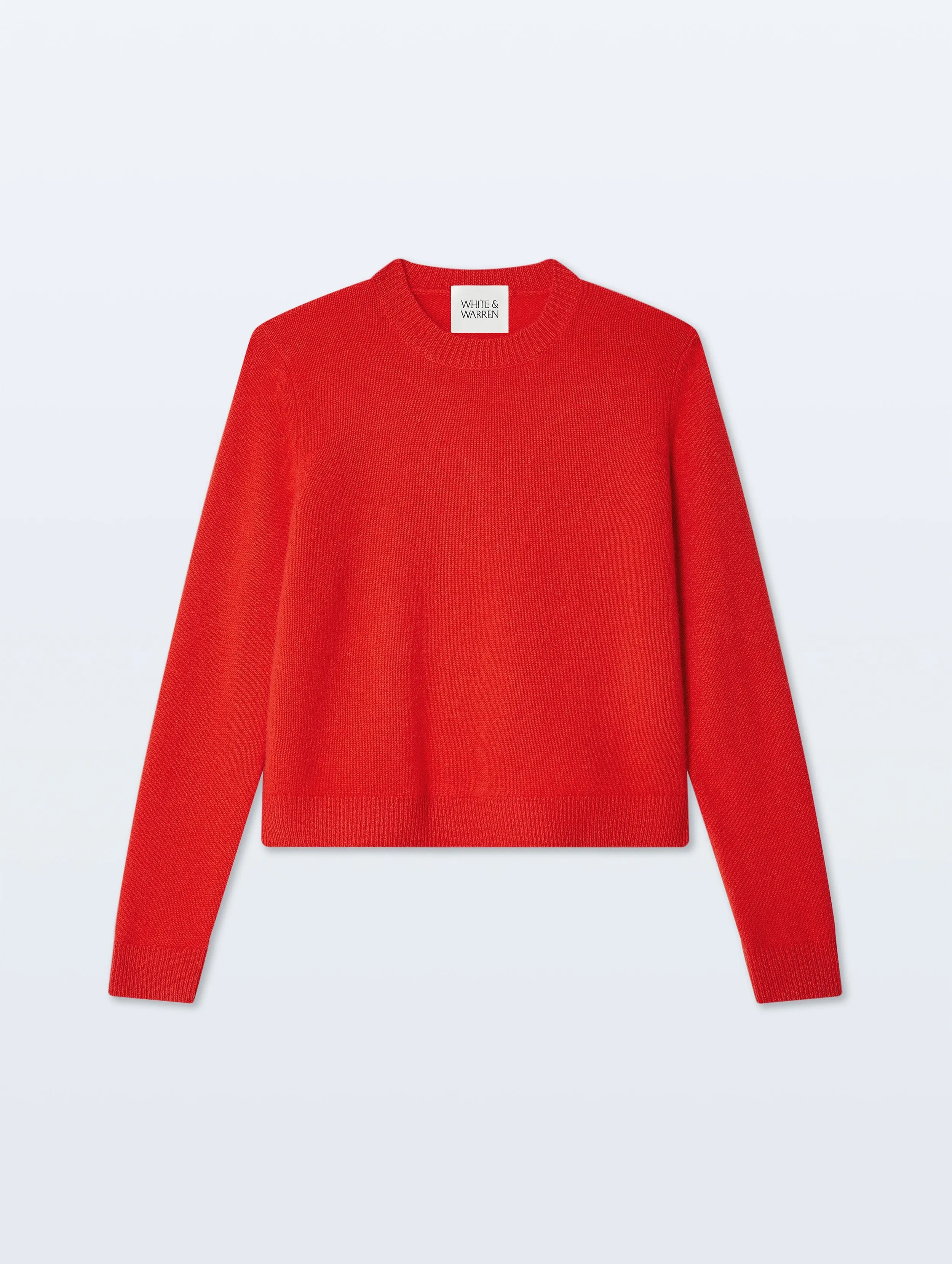 Cashmere Ribbed Trim Crewneck sold by White + Warren product image thumbnail 4
