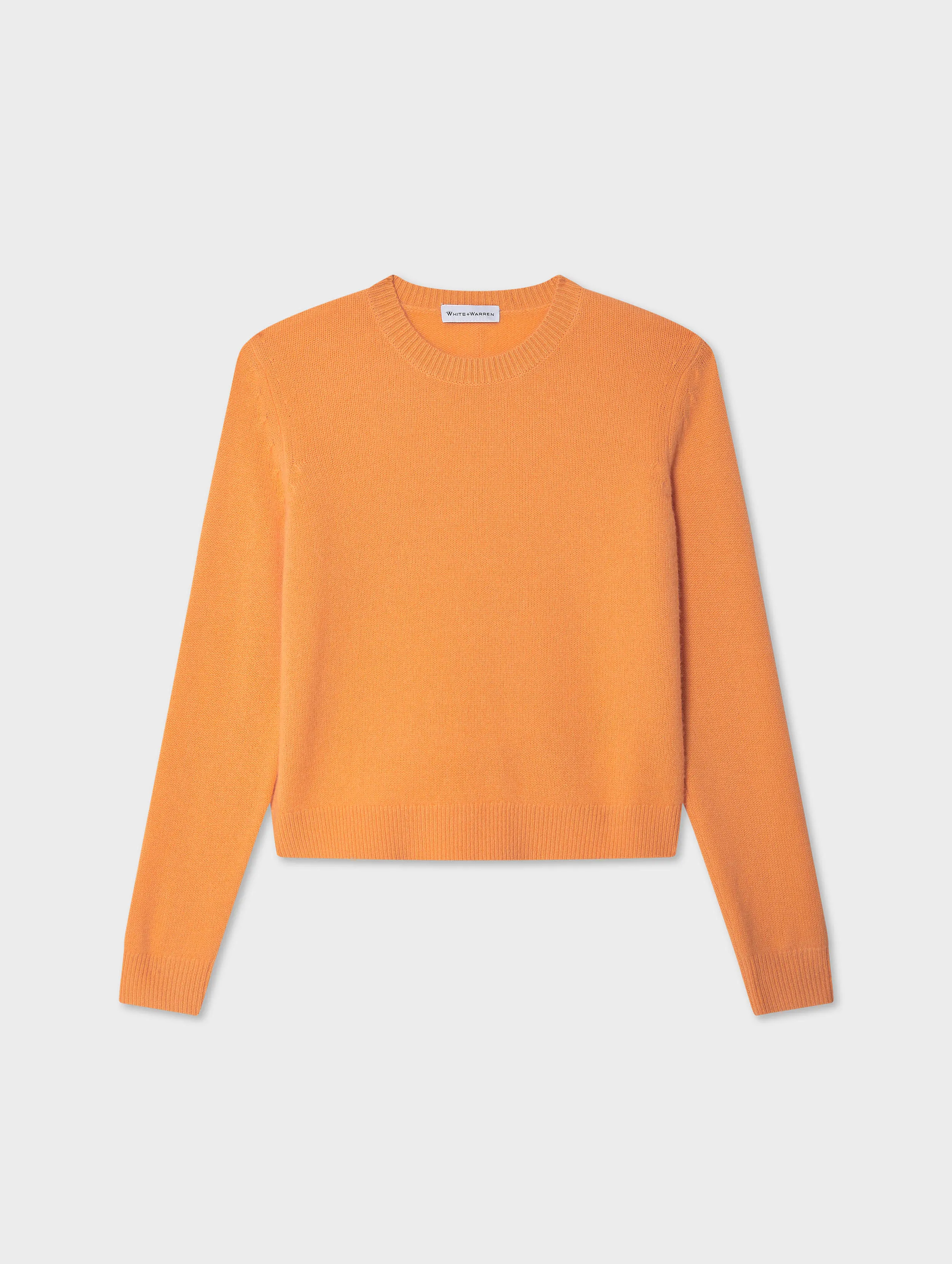 Cashmere Ribbed Trim Crewneck sold by White + Warren
