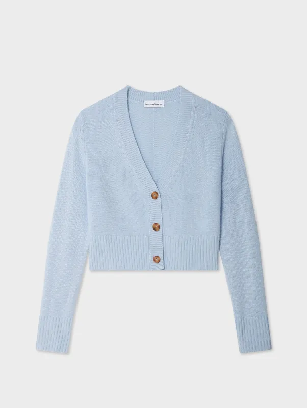 Cashmere Button Cardigan sold by White + Warren