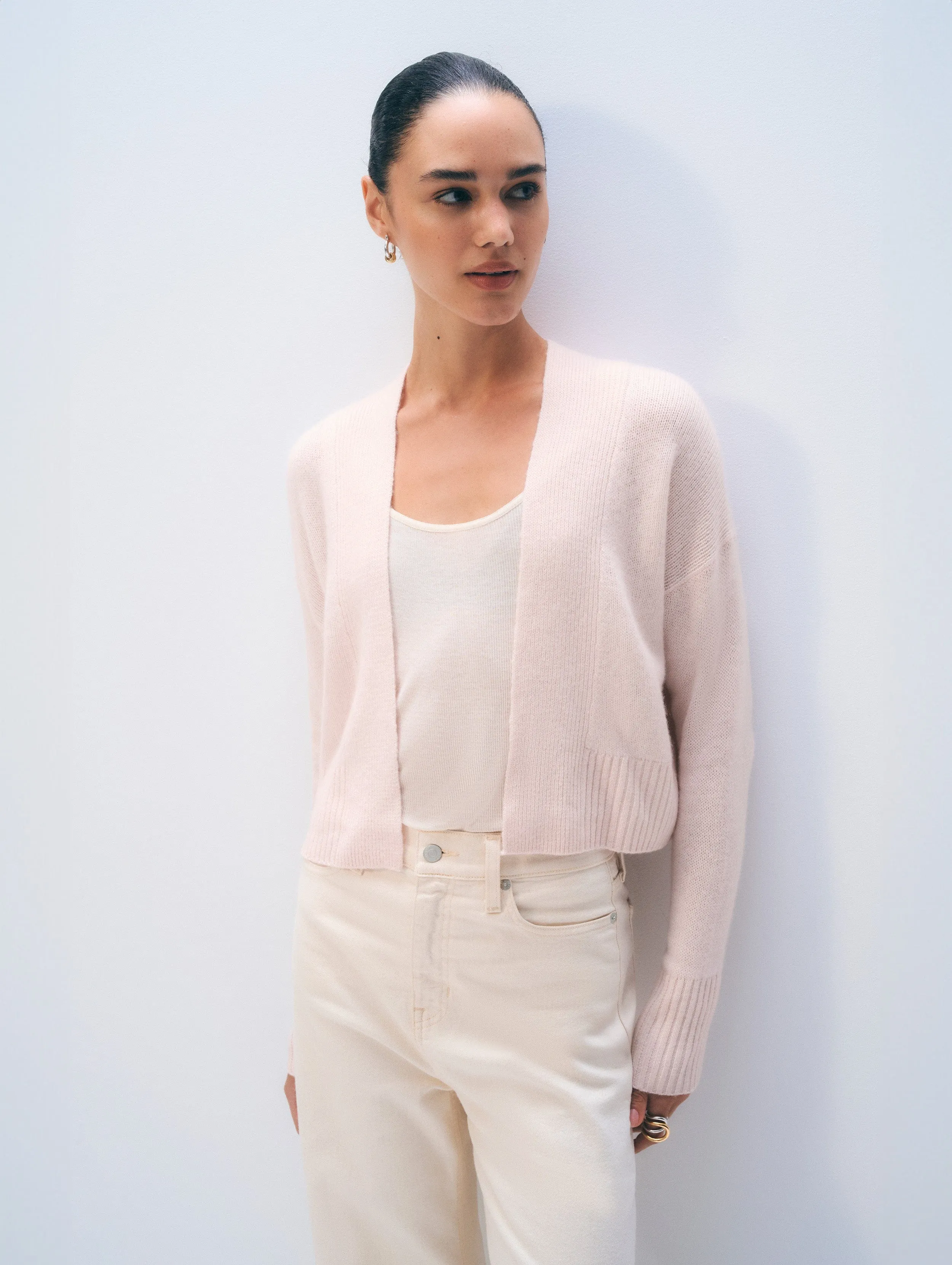 Cashmere Open Front Cardigan sold by White + Warren product image thumbnail 4